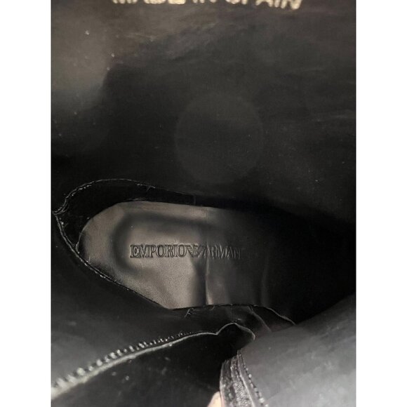 Emporio Armani Calfskin Leather Sequin Cowboy Booties Silver ( 35 ) - Picture 8 of 9